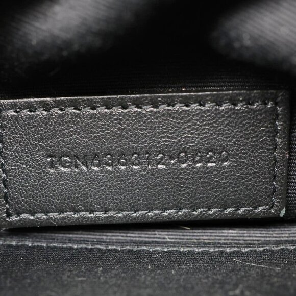 Yves Saint Laurent Monogram Bill Grain De Poudre Chevron Leather Zip Pouch Beige - Picture 12 of 12